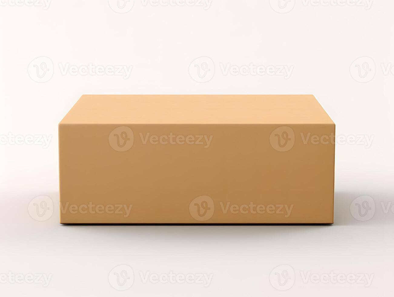 Blank cardboard box mockup isolated on isolated background photo