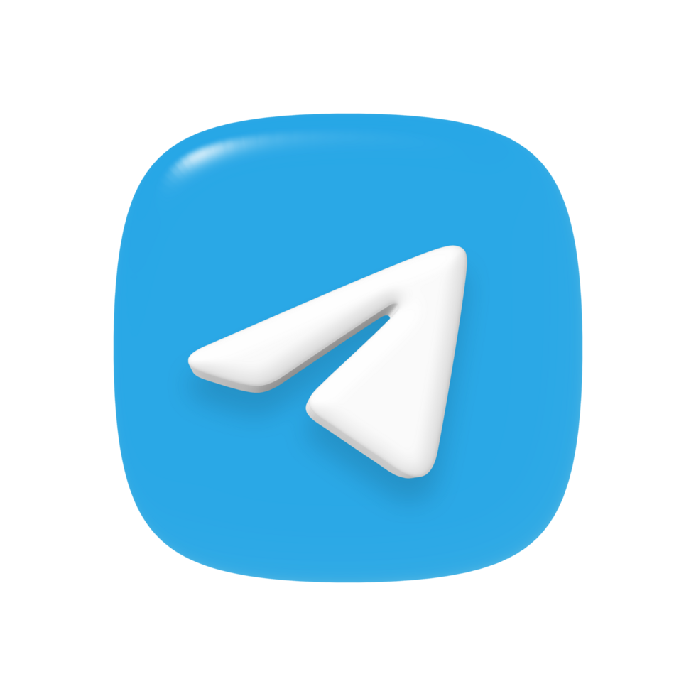 Telegram app icon with transparent background png