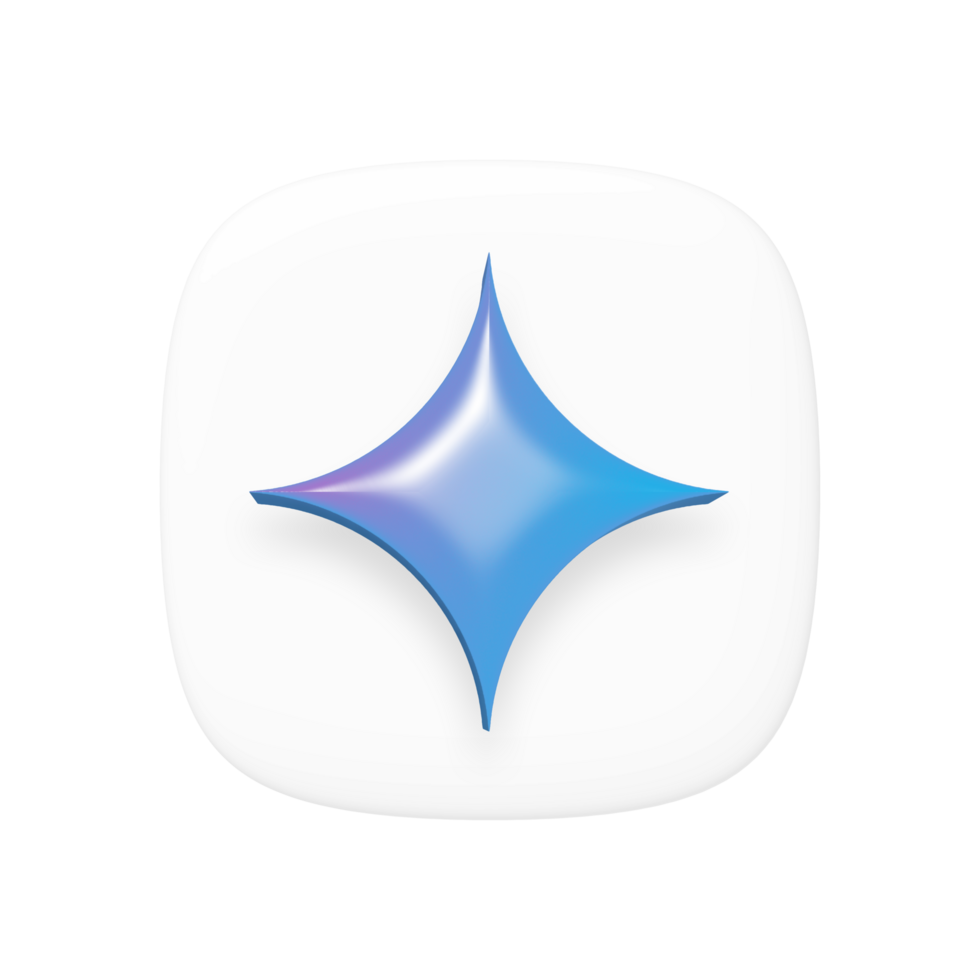 Gemini Ai app icon with transparent background png