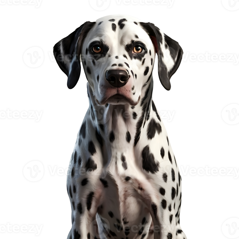 A dalmatian dog sitting on a transparent background png