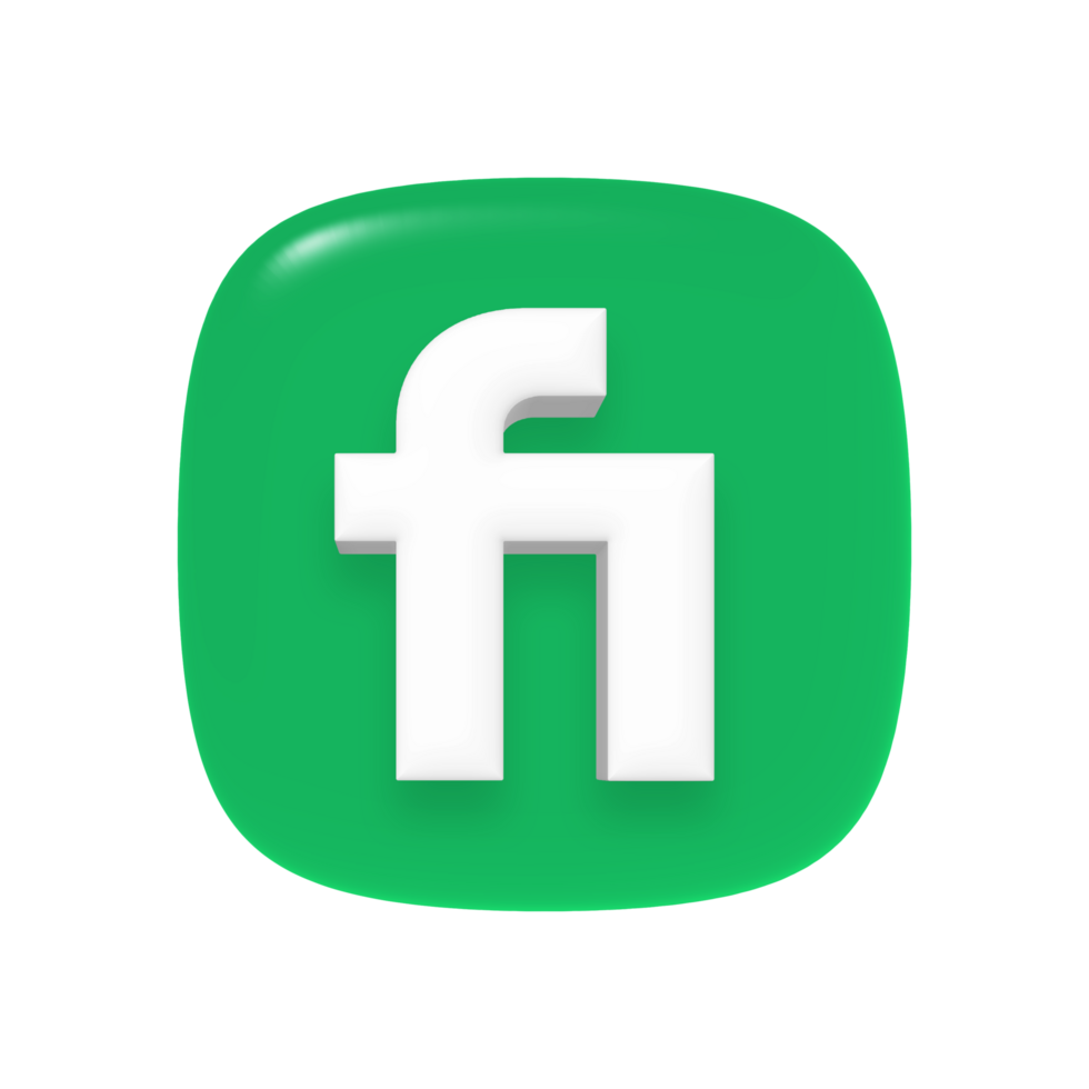Fiverr app icon on transparent background png