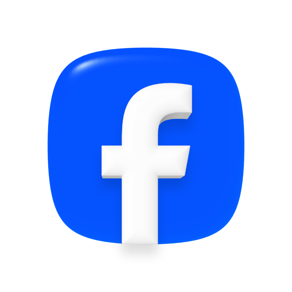 Facebook app icon on a transparent background png