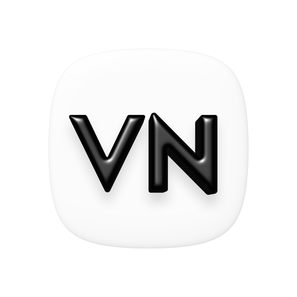 VN Editor app icon on transparent background png