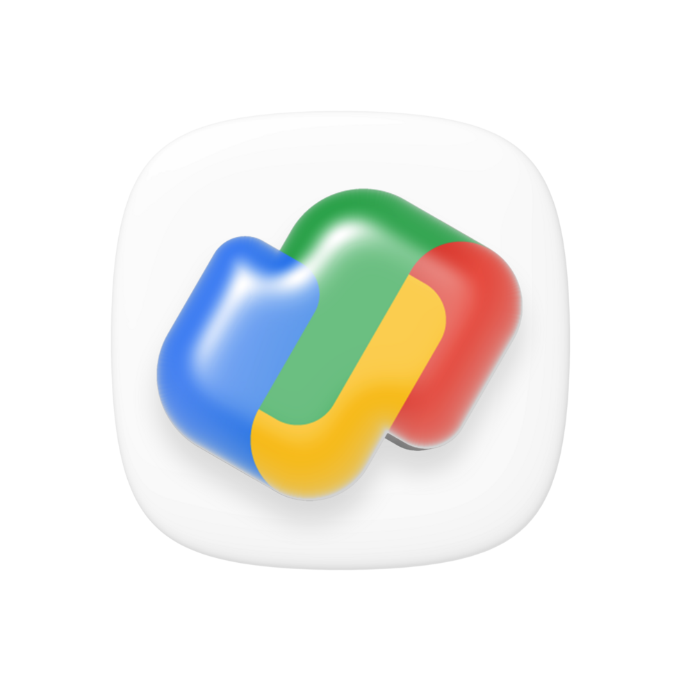 Google pay app icon on transparent background png
