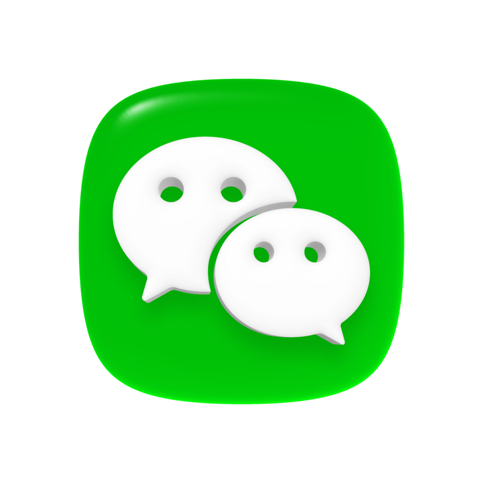 Wechat app icon on a transparent background png