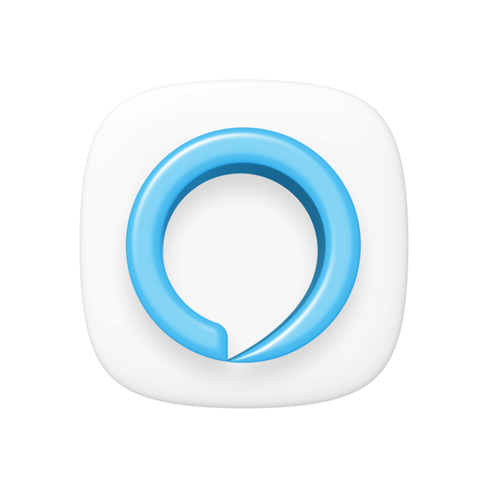 Amazon Alexa app icon on transparent background png