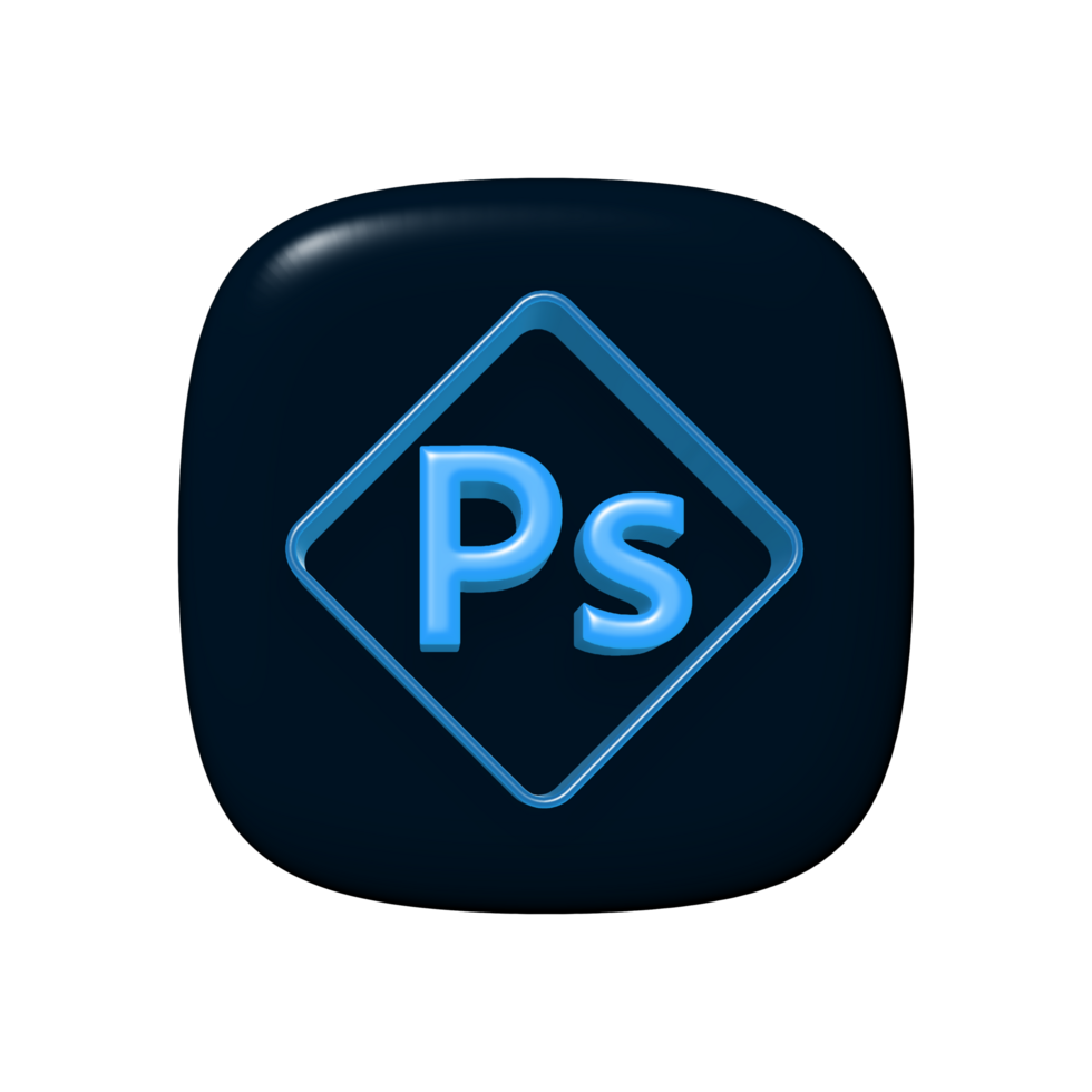 Adobe Photoshop Express app icon on transparent background png