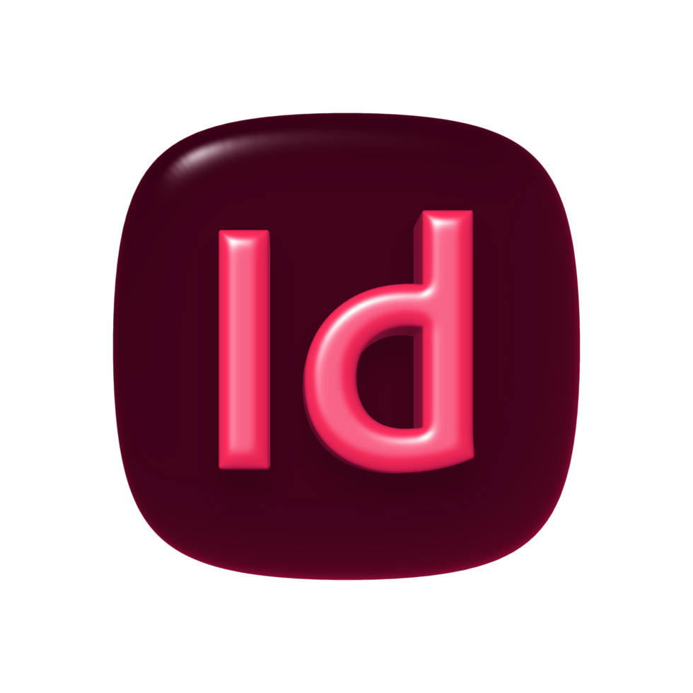 Adobe InDesign logo on a transparent background png
