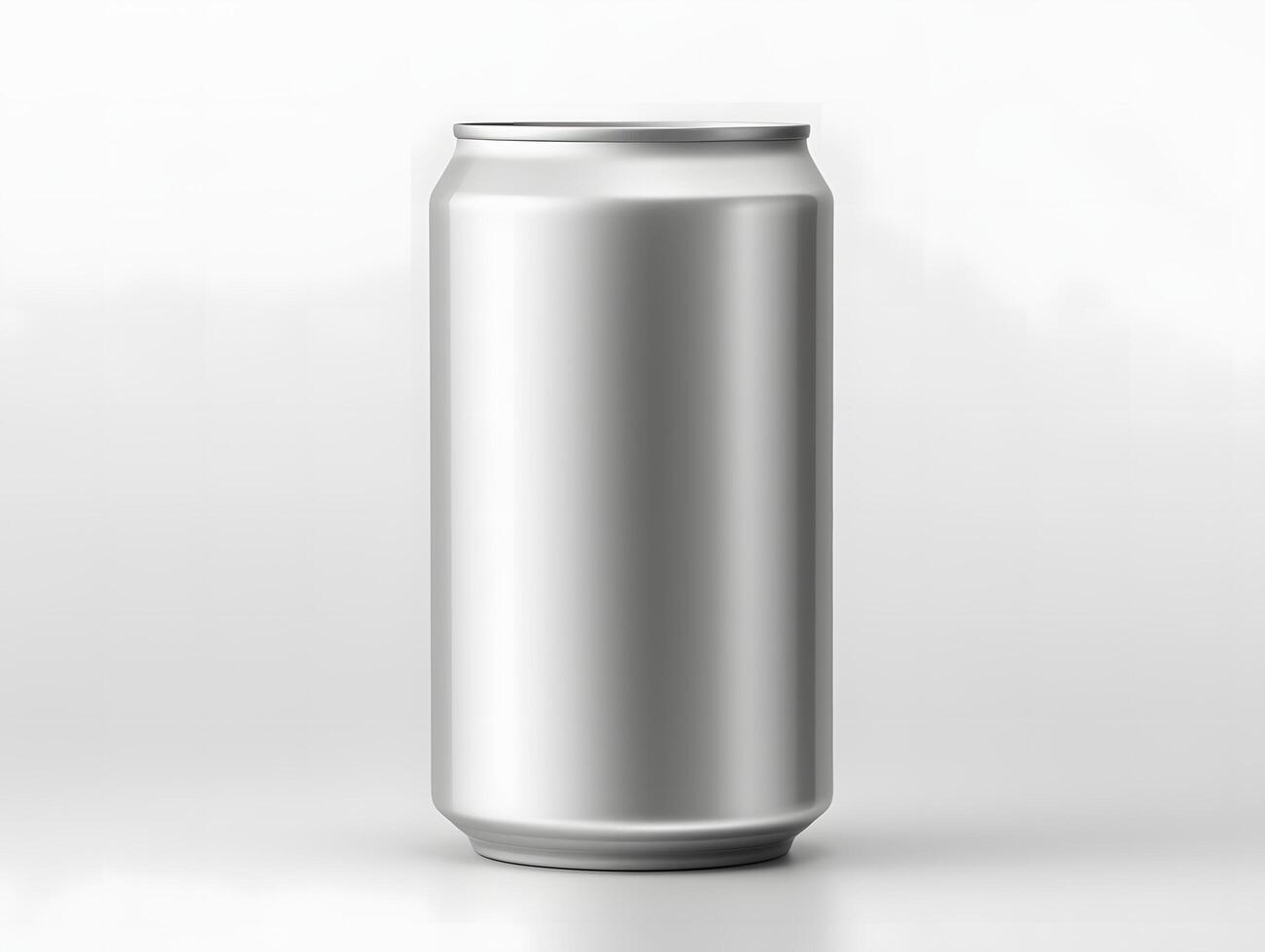 Aluminum can mockup with detailed reflections for a hyper-realistic look photo