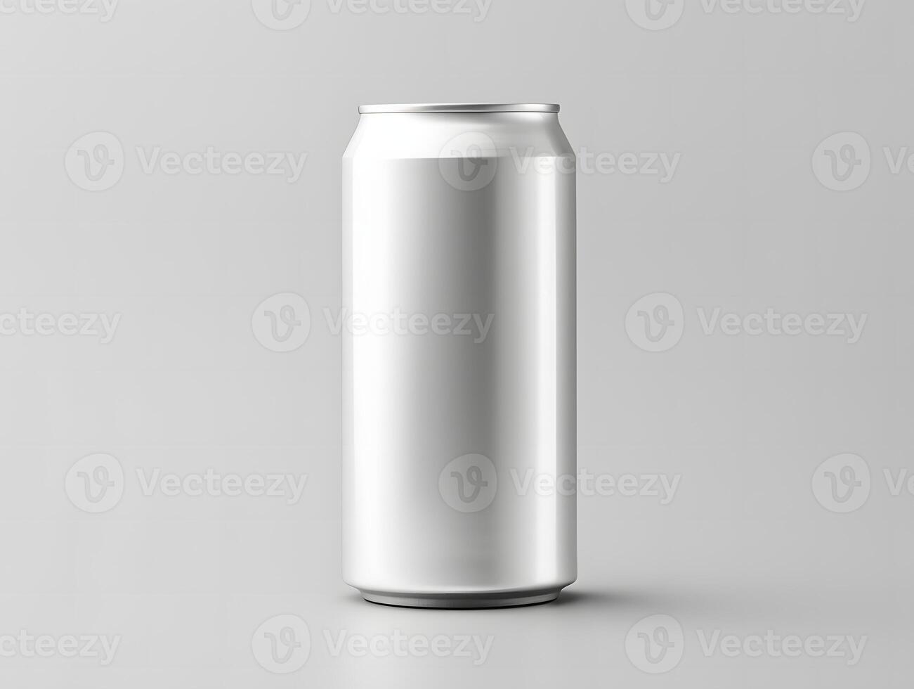 Aluminum can mockup for multipack beverage packaging designs photo