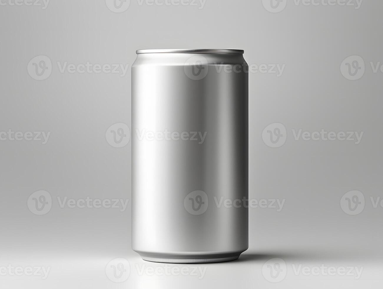 Sleek aluminum can mockup for soft drinks, beer, and cold beverages photo