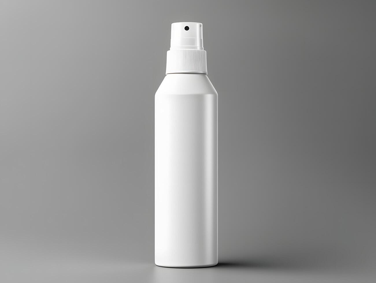 Blank deodorant spray bottle mockup for men grooming products photo