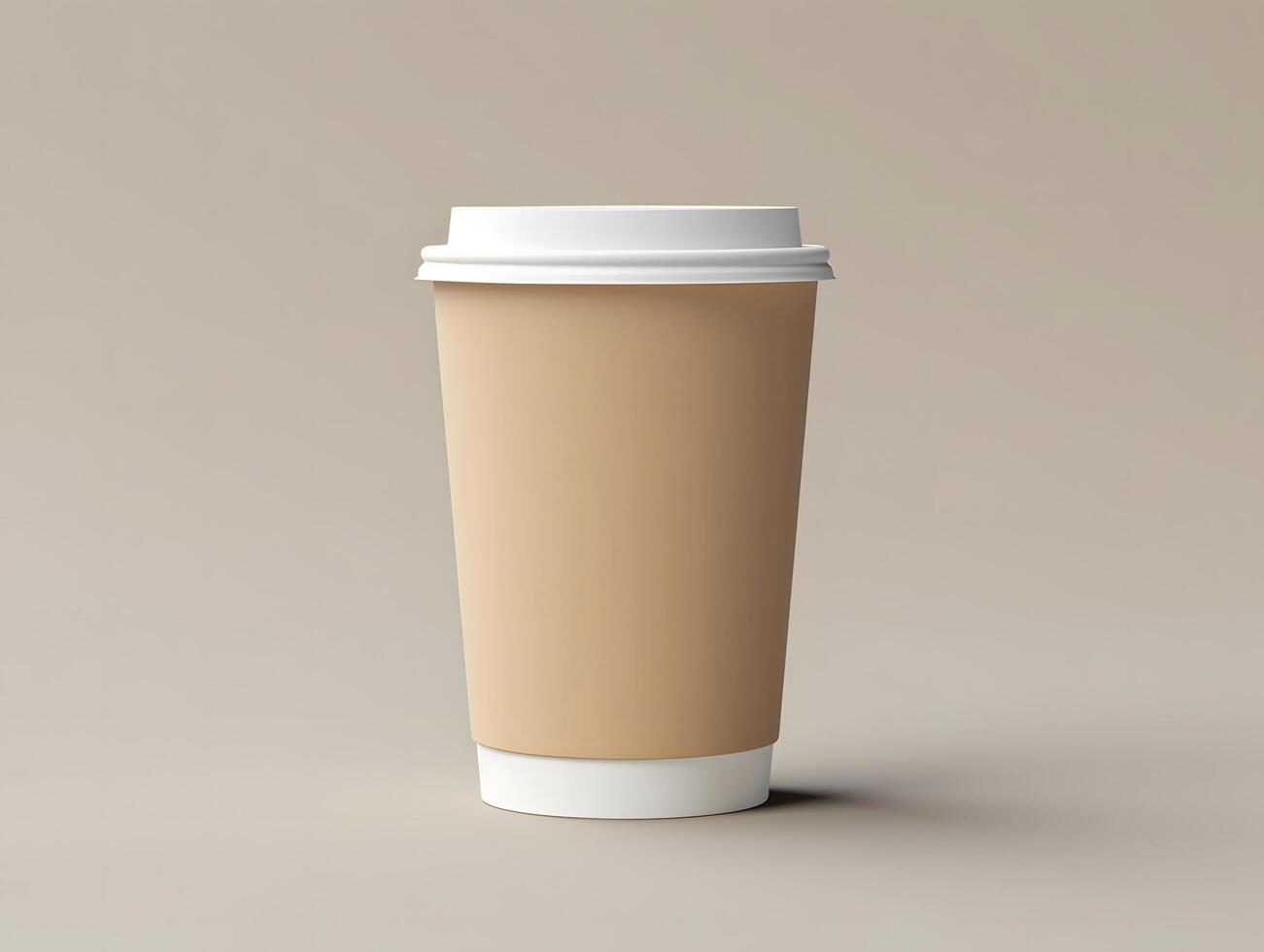 Blank paper coffee cup mockup on isolated background photo