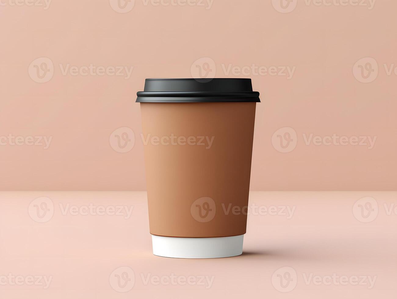 Coffee cup mockup on a pink background photo