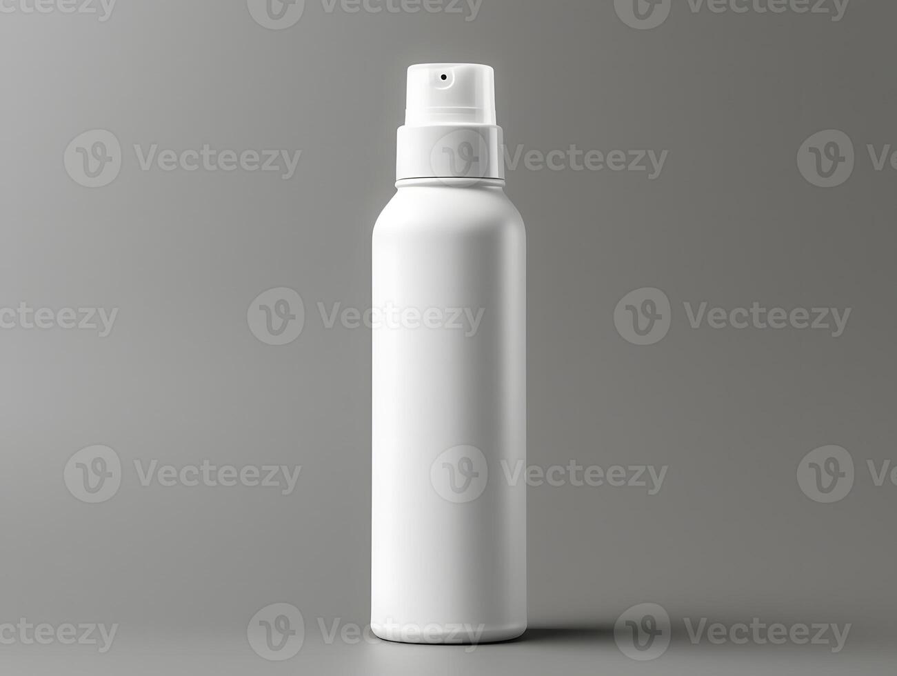White spray deodorant bottle mockup photo