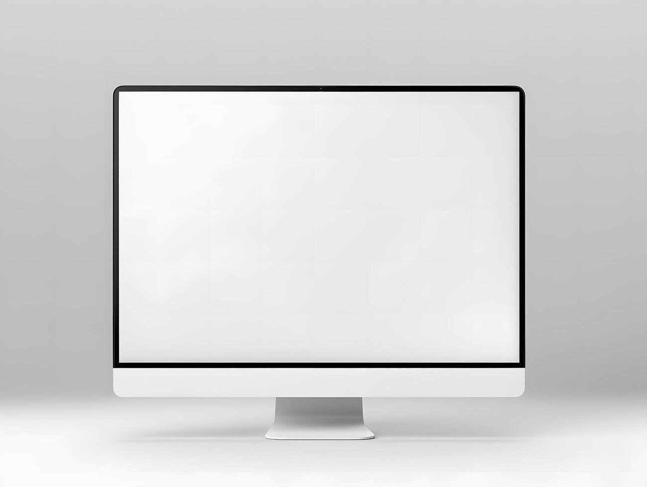 A blank computer monitor with a white screen photo