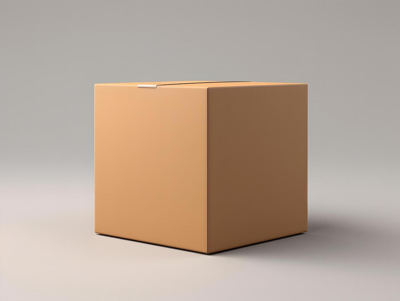 Blank cardboard box mockup photo