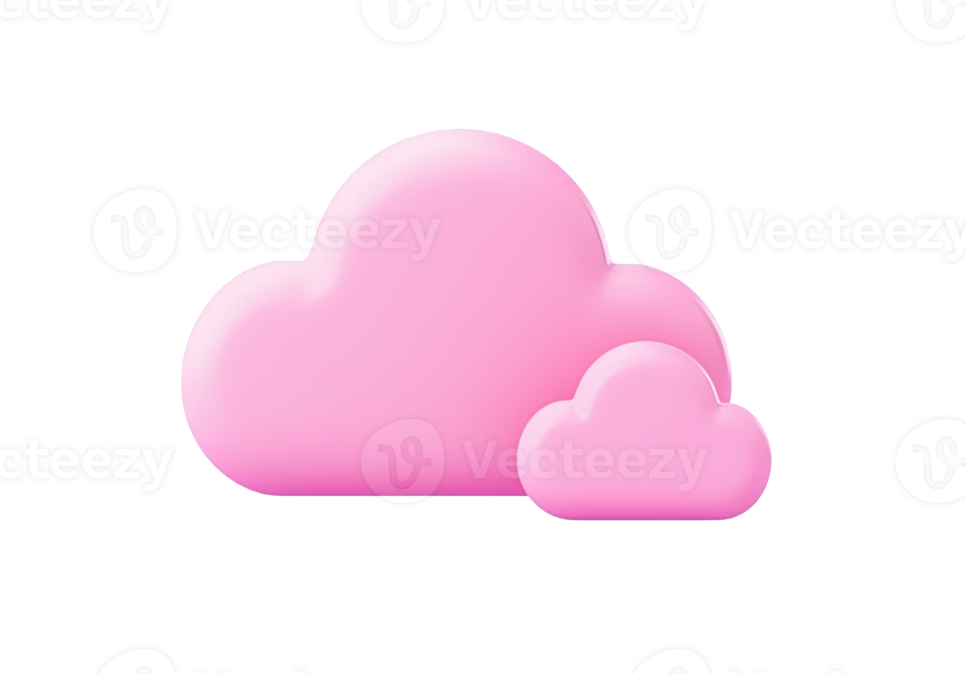 3d pink glossy cloud is floating on a transparent background, creating a dreamy surreal atmosphere 4k png