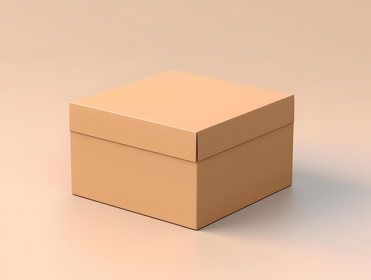 A box sitting on a beige surface photo