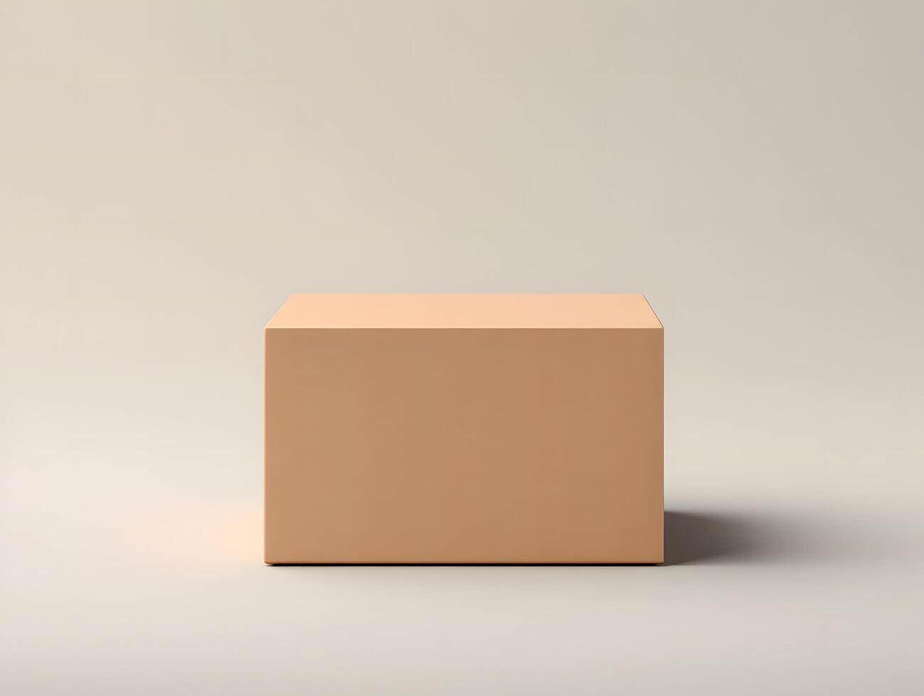 A cube sitting on a white surface photo