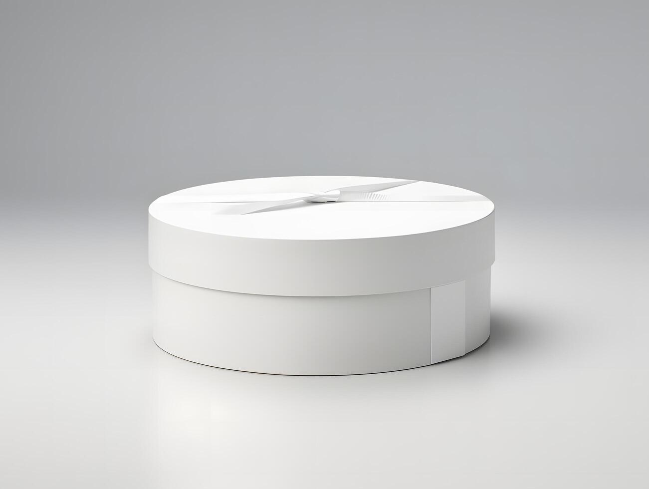 A white box with a lid on a table photo