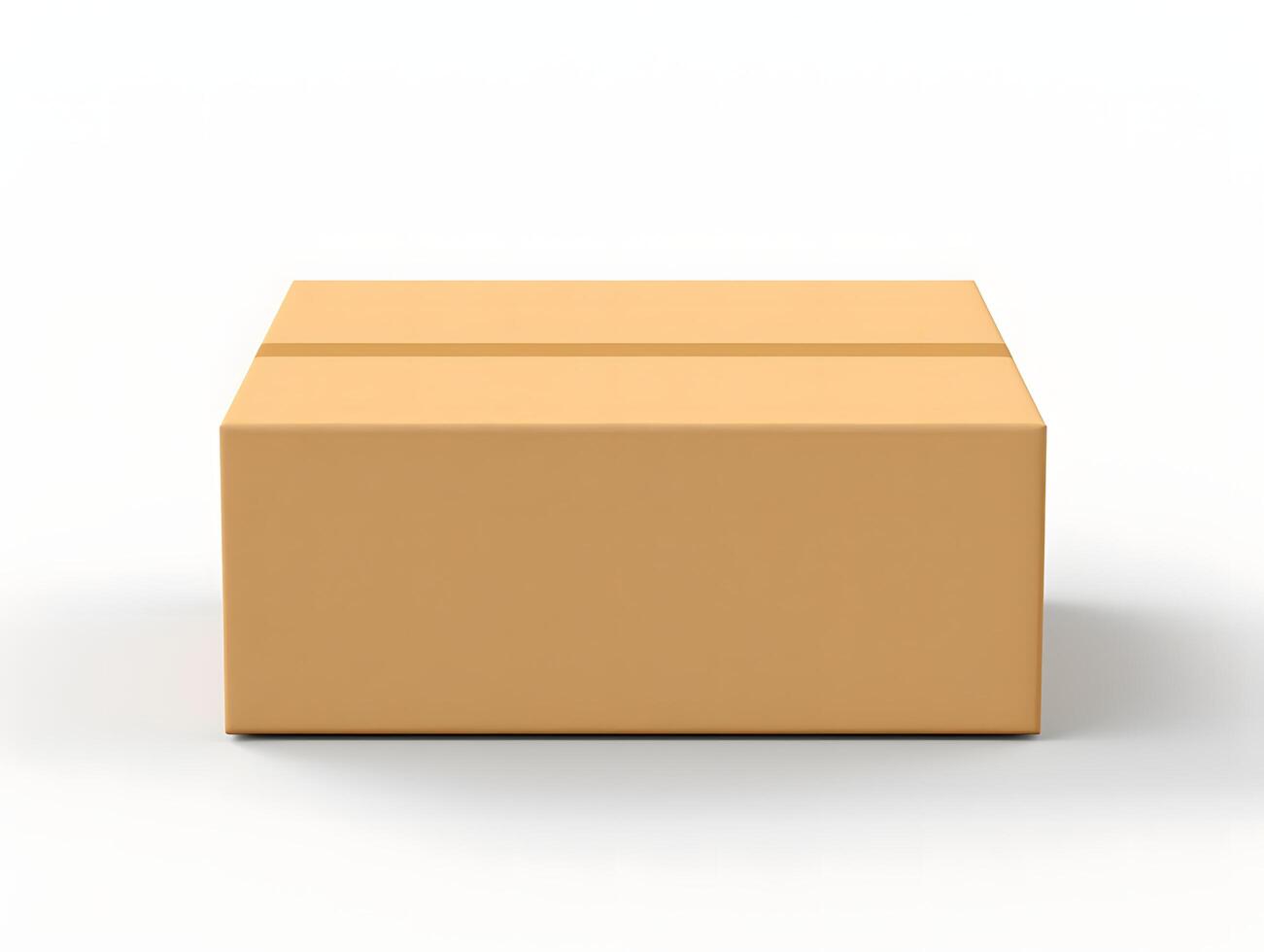 Clean and simple cardboard box mockup photo