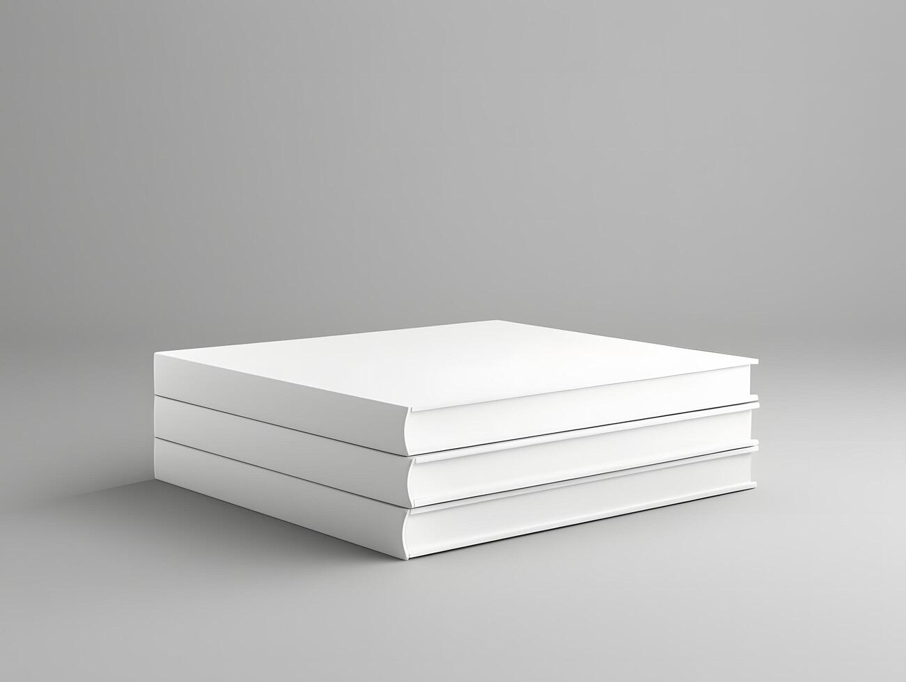 Three white books stacked on top of each other photo