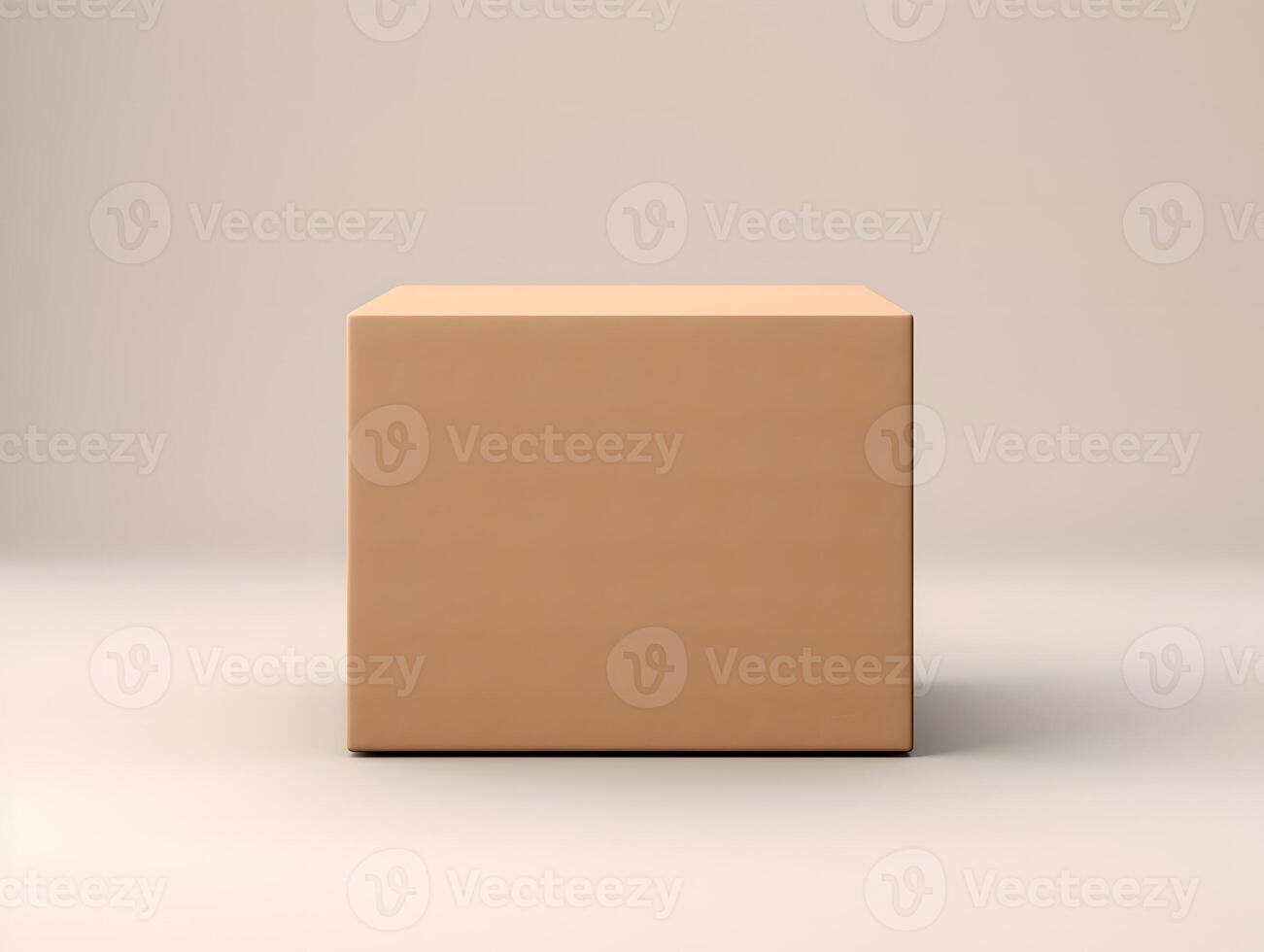 A cube sitting on a light background photo