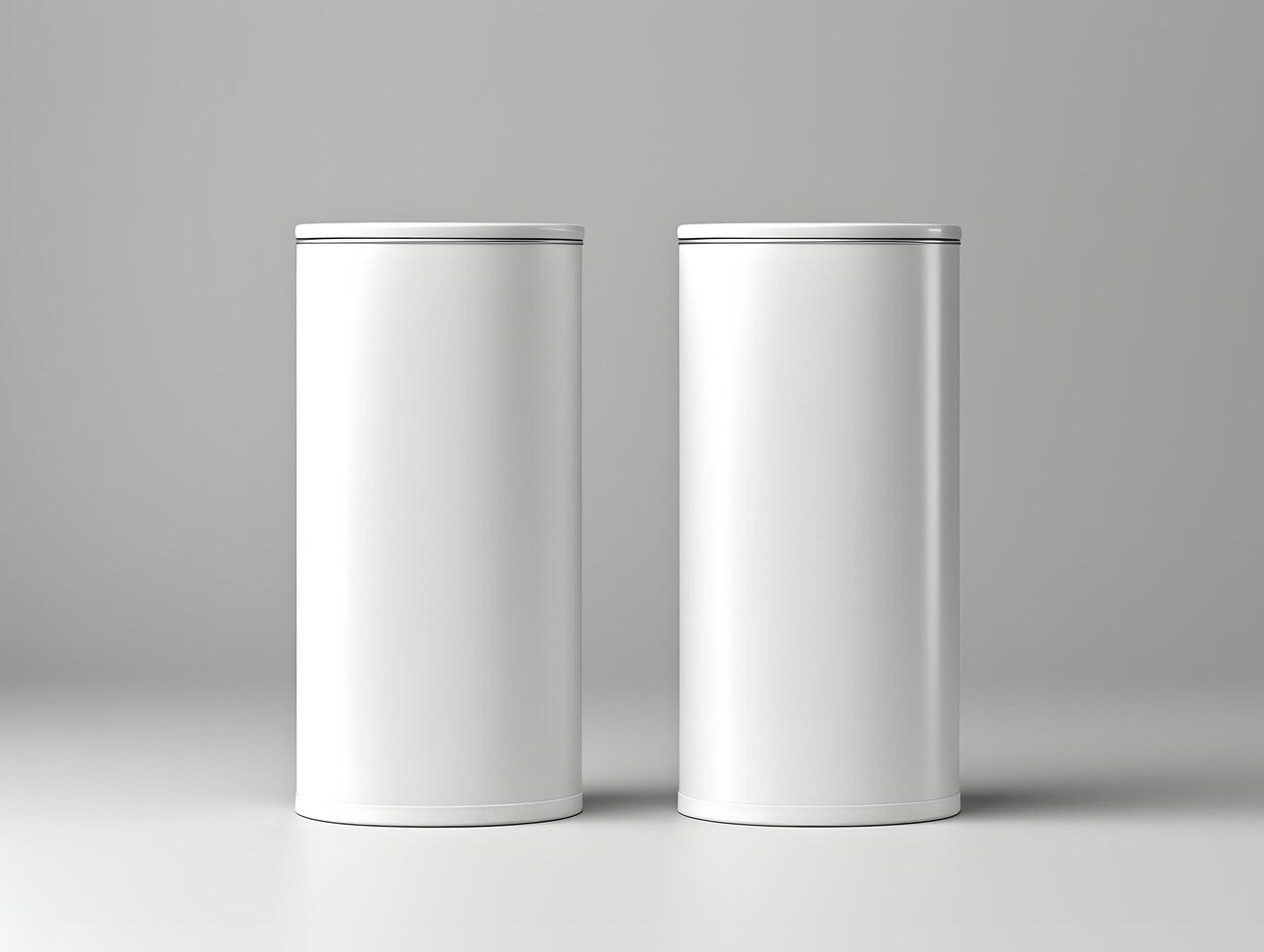 Professional paper tube can mockup for branding, label design, and marketing materials photo