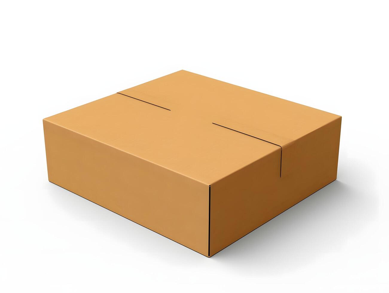 Blank carton box mockup for shipping photo