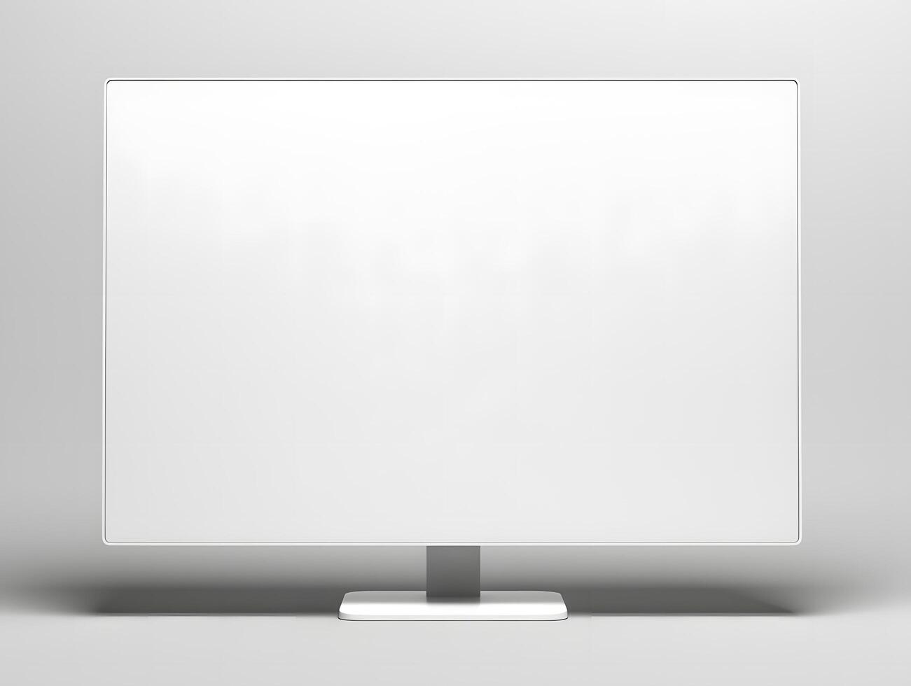 A blank white screen on a gray background photo