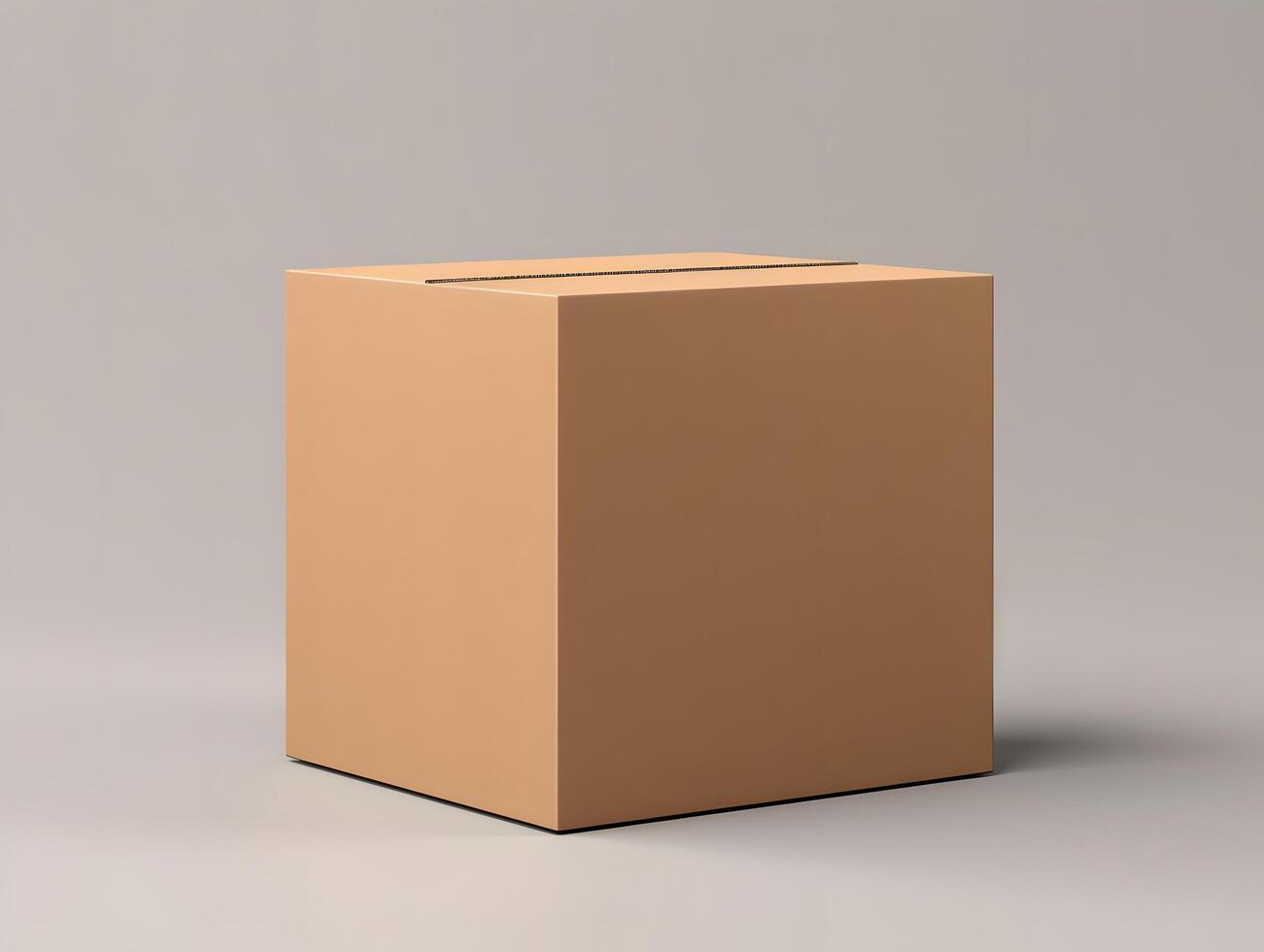 A cardboard box sitting on a table photo