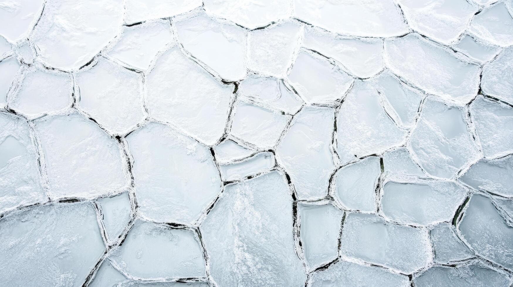 Intricate cracked ice pattern with unique fractal designs and textures photo