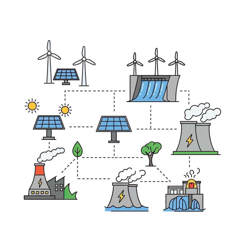 Energy and environment concept illustration vector