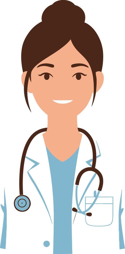 A female doctor with a stethoscope vector