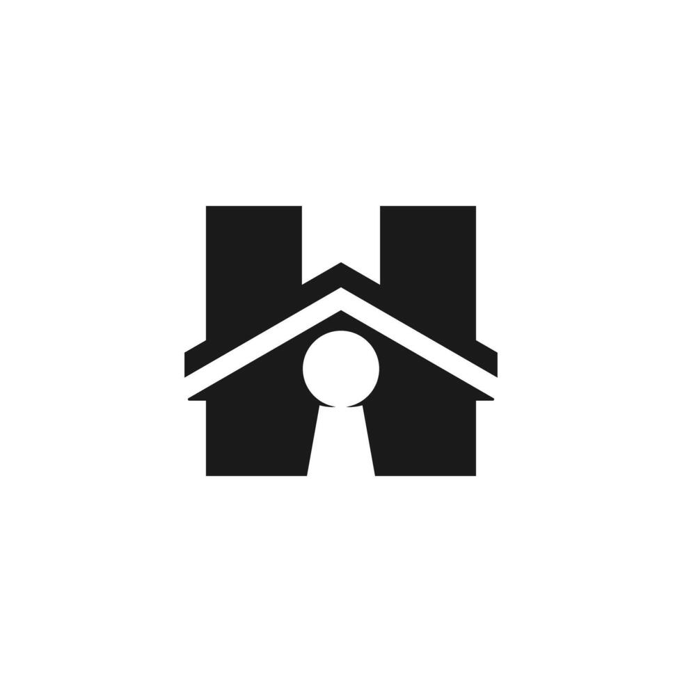 House Logo with letter H. Can be used for Real Estate, Construction, Architecture and Building Logos. vector