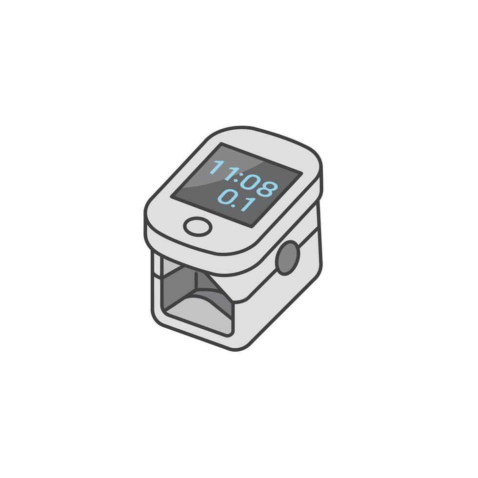 An electronic device with a clock on it vector