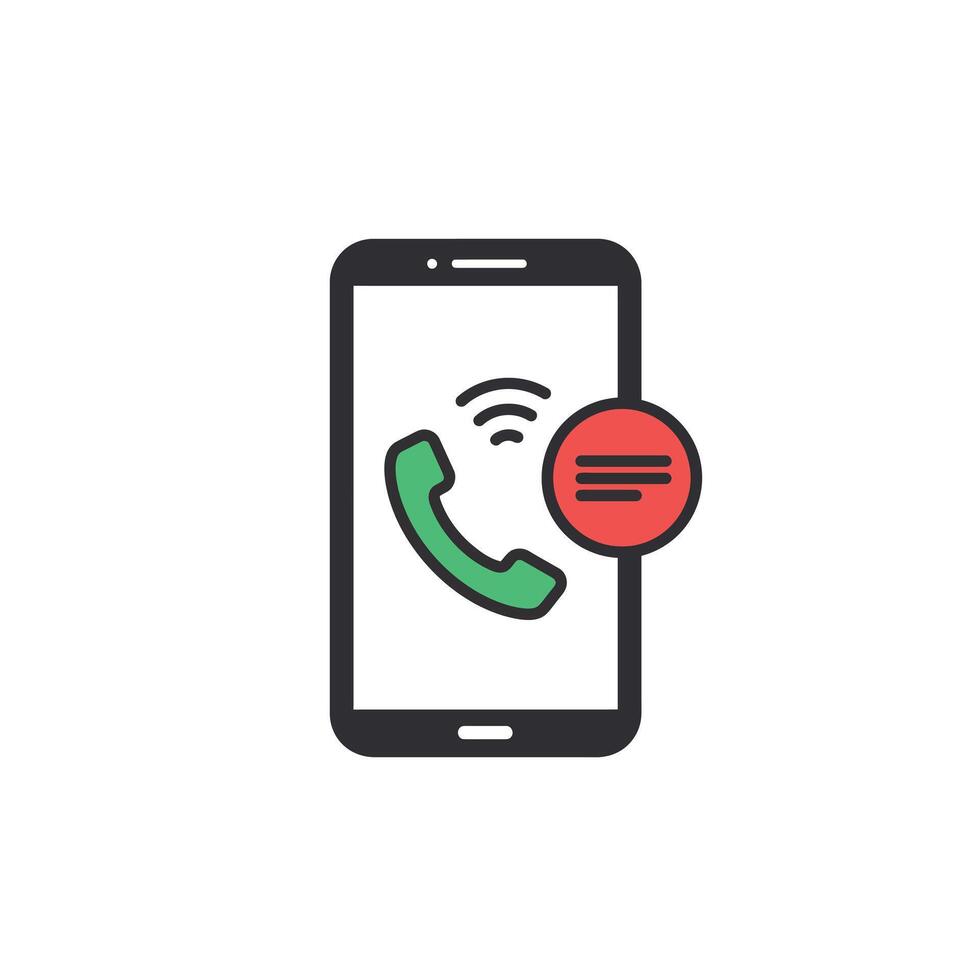 A phone with a phone call icon vector