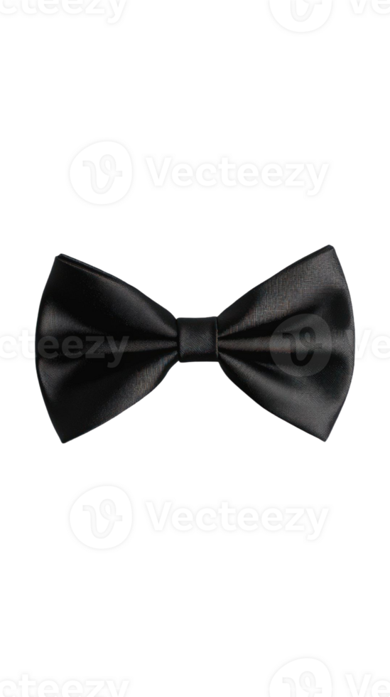 Elegant Black Bow Tie Fashion Accessory Studio Shot Perfect for Formal Events and Occasions png