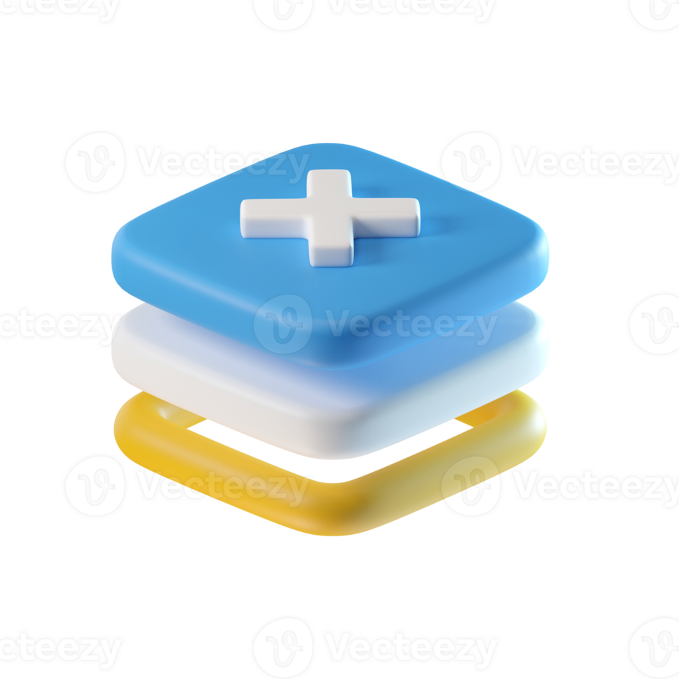 Layer Design element 3D illustration png
