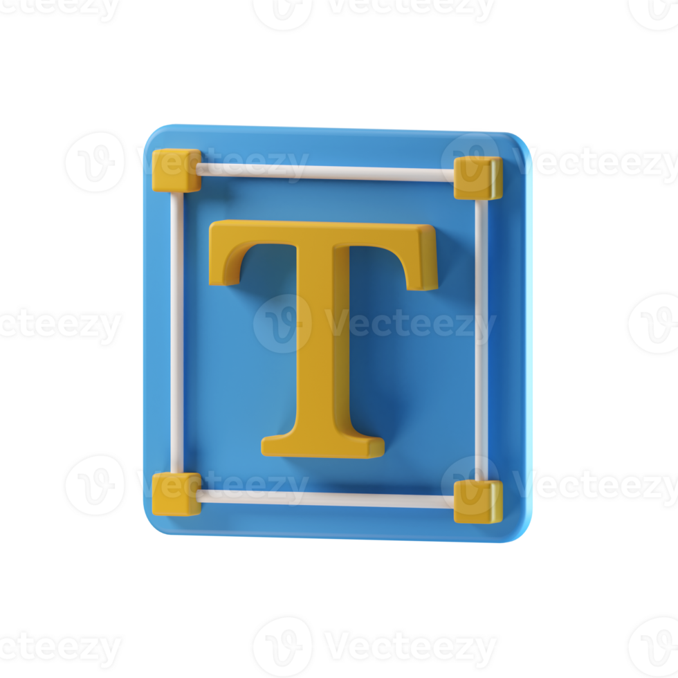 Font 3D element illustration png