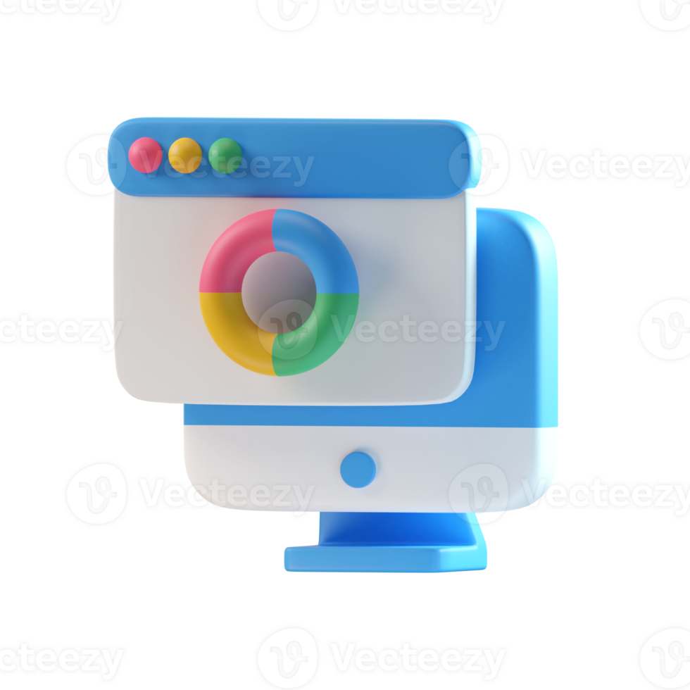 Color Wheel 3D element illustration png