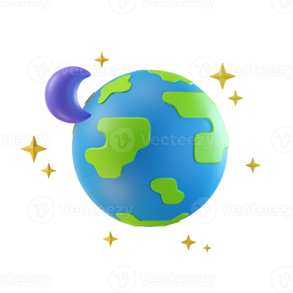 Earth element 3D illustration png