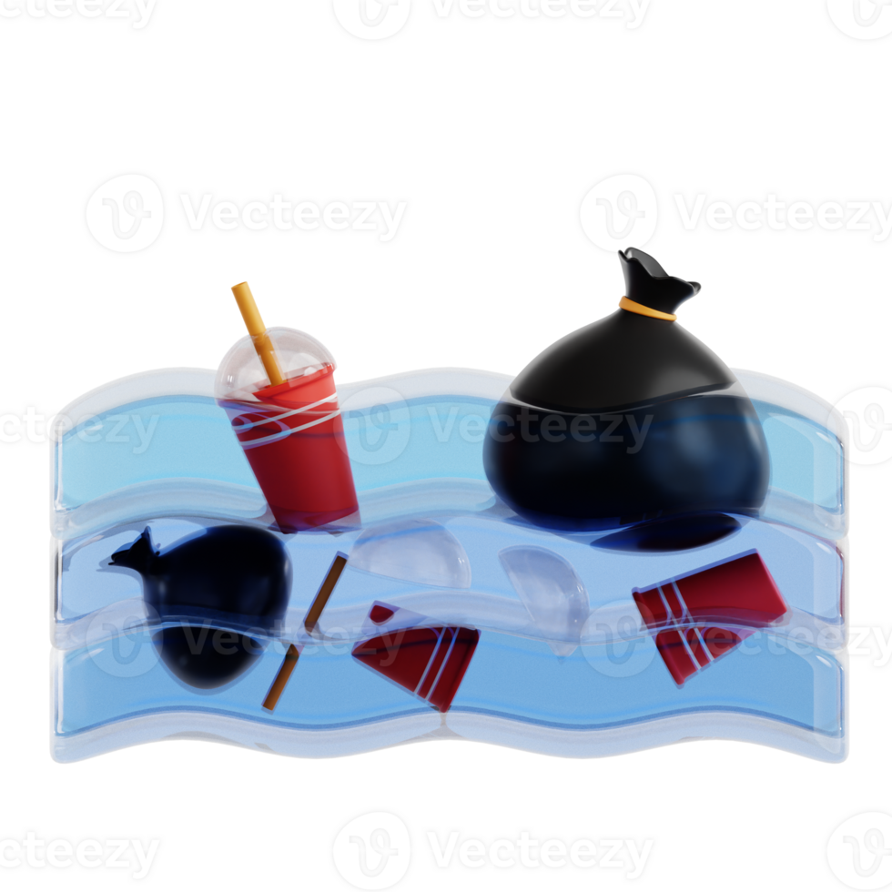 Polution 3D element illustration png