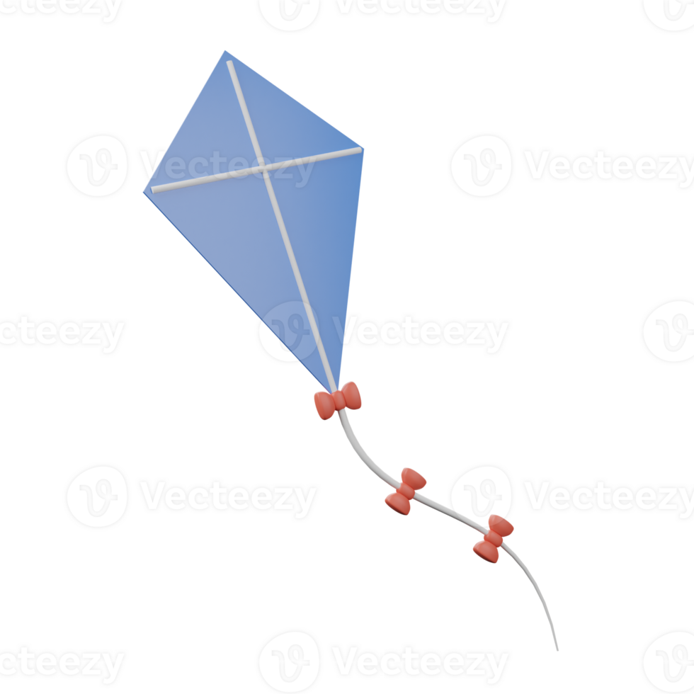 Kite 3D element illustration png