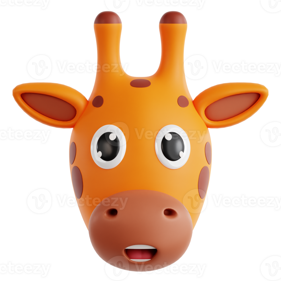 Giraffe 3D element illustration png