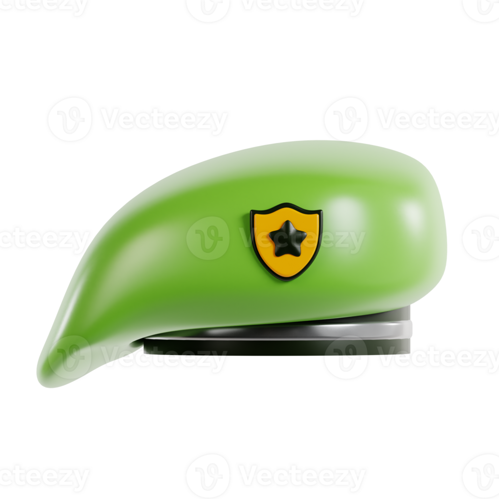 military hat 3D illustration png