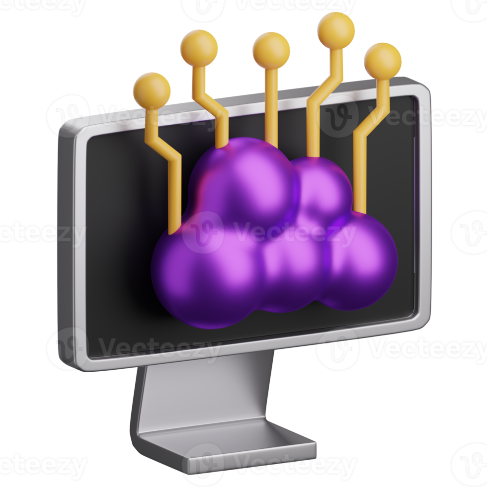 Edge Computing 3D element illustration png