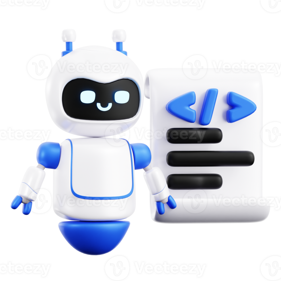 AI Program 3D element illustration png