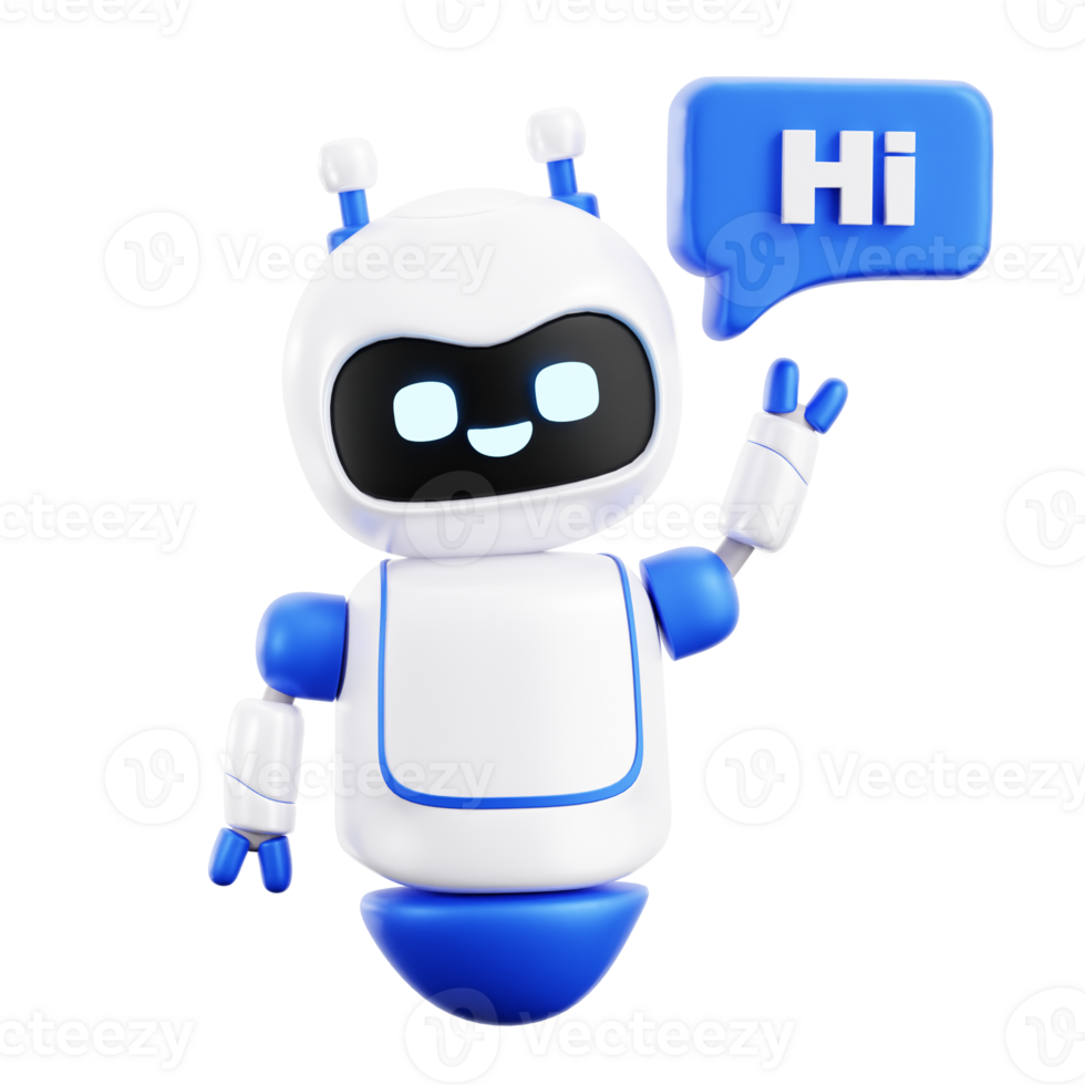 Robot 3D element illustration png
